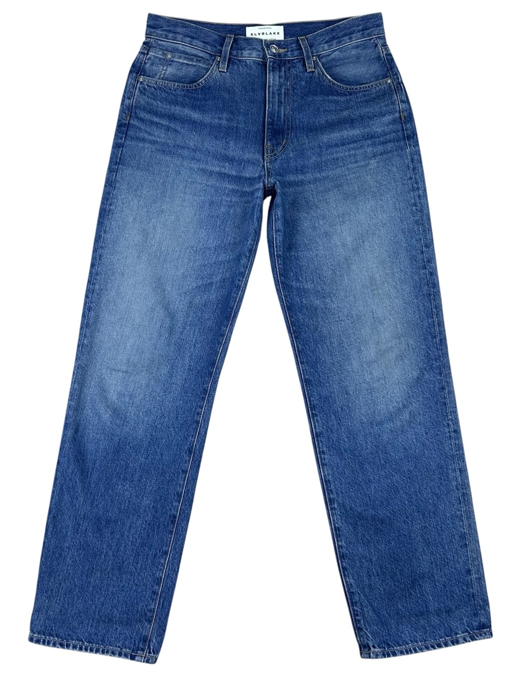 SLVRLAKE Sophie High Rise Straight Leg Jeans Size 28 Blue Denim Luxury USA - Picture 2 of 14